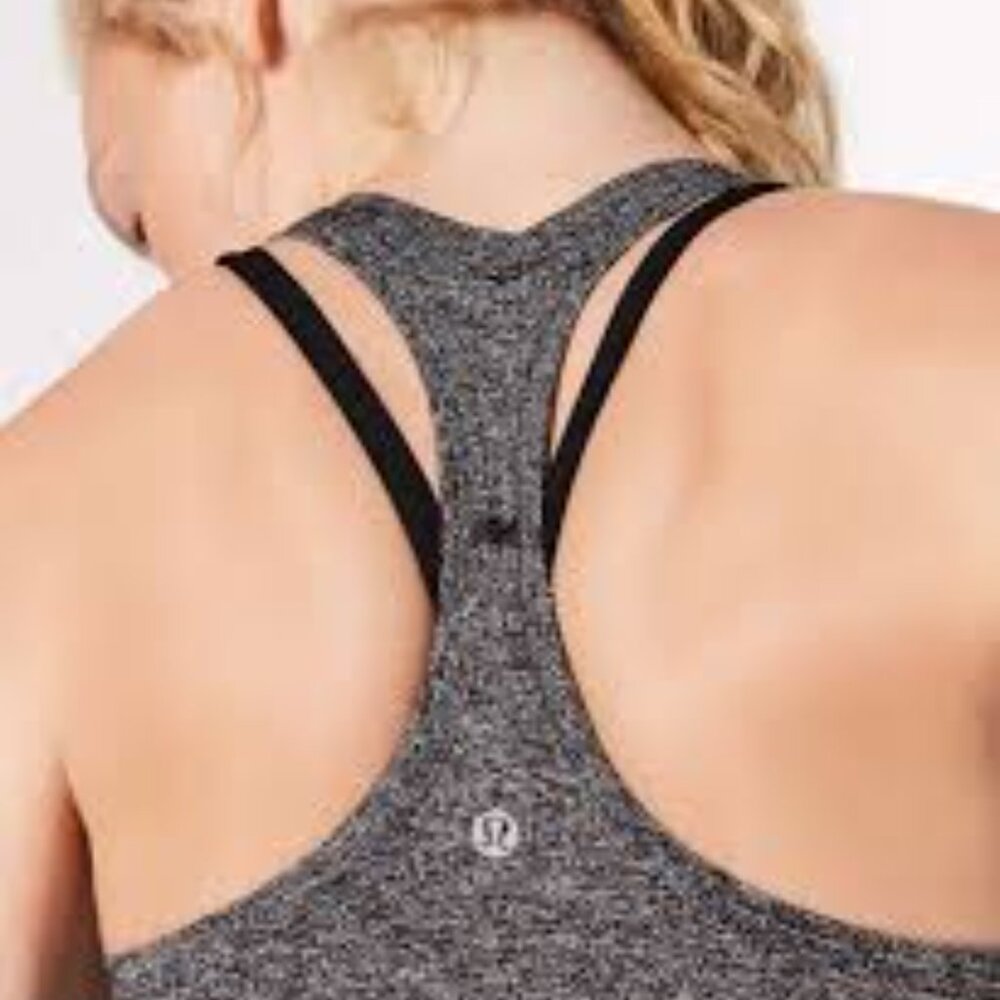 Lululemon Cool Racerback IIHeathered Black (First Release)/Size 8